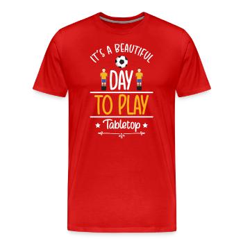 Board Game Dice Board Game Card Game - Men's Premium Organic T-Shirt - red - Front - Damien (186cm)