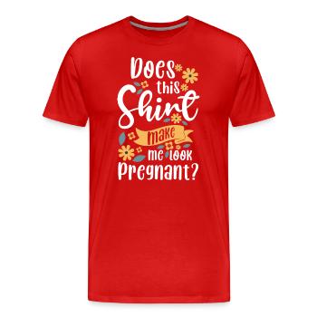 Pregnancy Love Expectant Mother - Men's Premium Organic T-Shirt - red - Front - Damien (186cm)