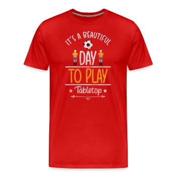Brettspiel Gewinner - Männer Premium Bio T-Shirt - Rot - Vorne - Damien (186cm)