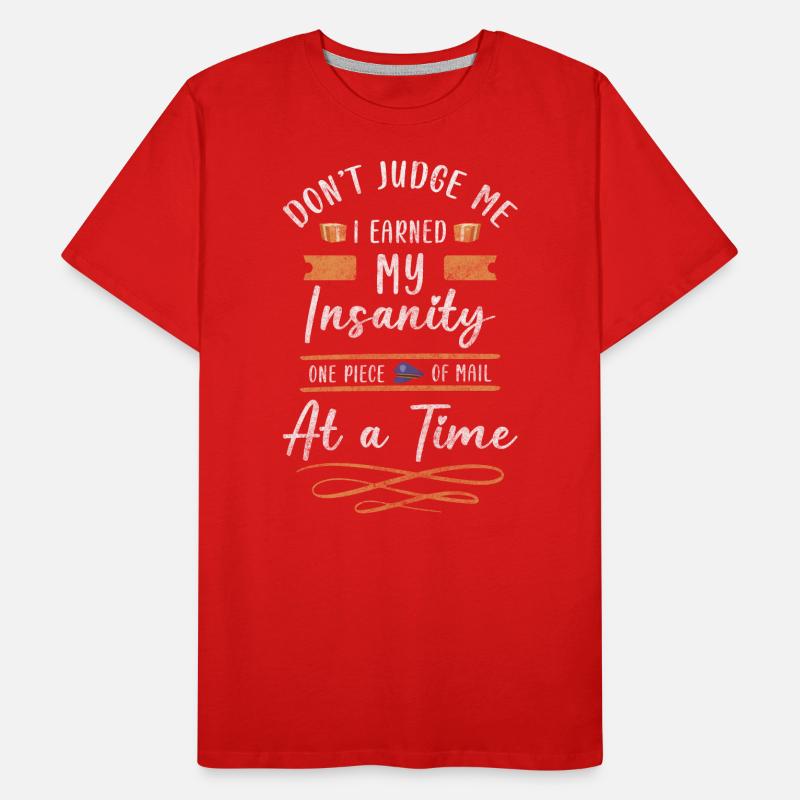 Postman Parcels Post Parcel Deliverer Men's Premium Organic T-Shirt