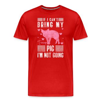 Teacup pig zucht - Männer Premium Bio T-Shirt - Rot - Vorne - Damien (186cm)
