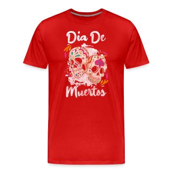 Holiday Feast October Commemoration - Men's Premium Organic T-Shirt - red - Front - Damien (186cm)