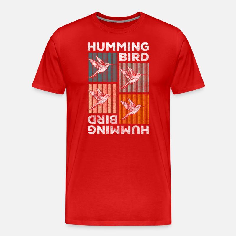 Kolibris Süß Zeichen - Männer Premium Bio T-Shirt - Rot