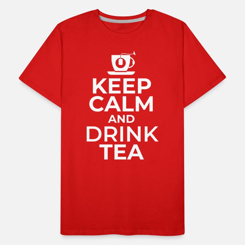 Keep Calm And Drink Tea Men's Premium Organic T-Shirt