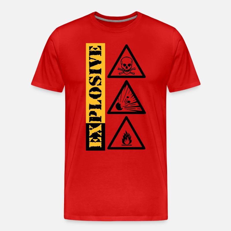 explosive, explosiv - Männer Premium Bio T-Shirt - Rot
