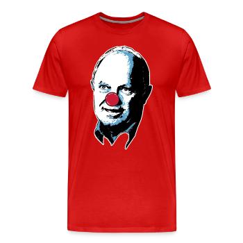 Clown Tshirt - Circus Clown Costume - Men's Premium Organic T-Shirt - red - Front - Damien (186cm)
