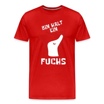 Bin halt ein Fuchs - schlau und clever - Männer Premium Bio T-Shirt - Rot - Vorne - Damien (186cm)