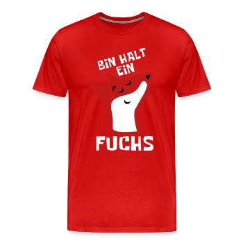 Bin halt ein Fuchs - schlau und clever - Männer Premium Bio T-Shirt - Rot - Vorne - Damien (186cm)