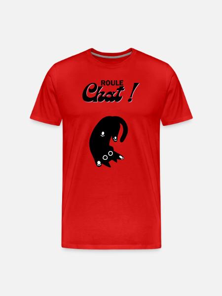 Freewheeling cat! - Men's Premium Organic T-Shirt - red