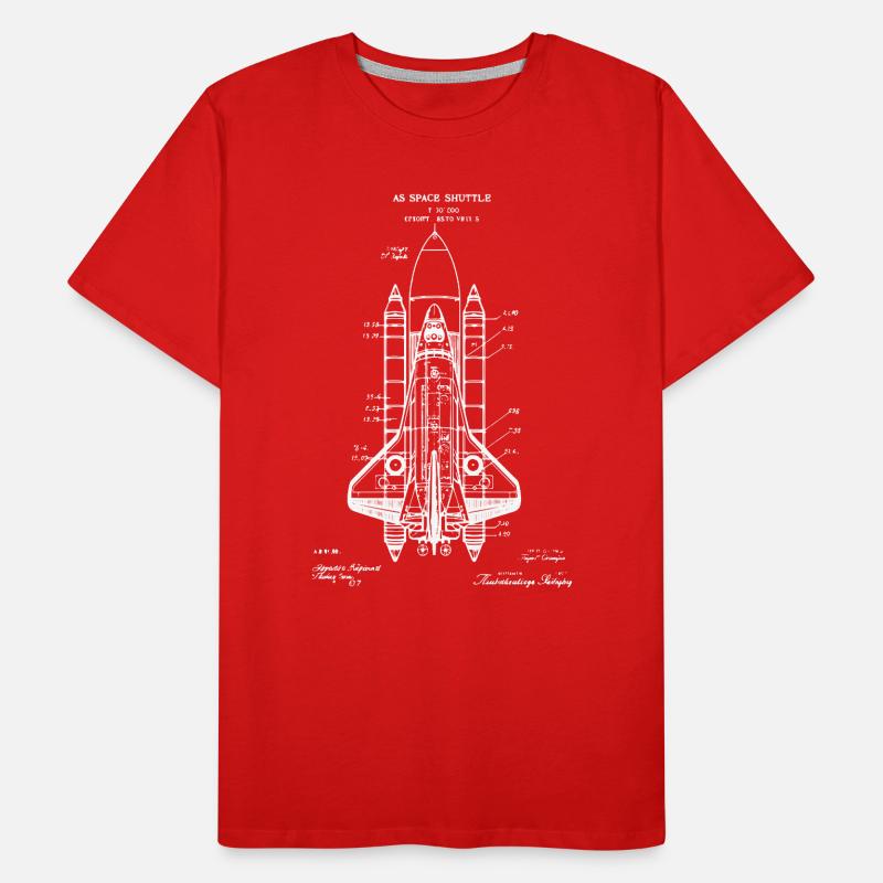 Plan de la navette spatiale T-shirt bio Premium Homme