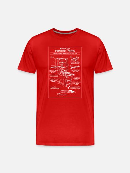 Plan d’impression classique - T-shirt bio Premium Homme - rouge
