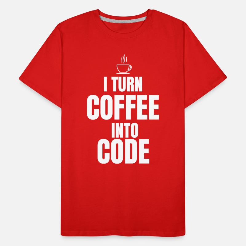 Je transforme le café en code T-shirt bio Premium Homme