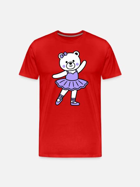 Bear ballet - Men's Premium Organic T-Shirt - red