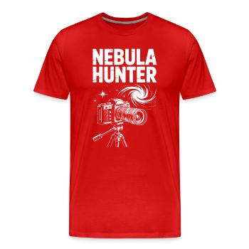 Nebula Hunter Telescope Art - Men's Premium Organic T-Shirt - red - Front - Damien (186cm)