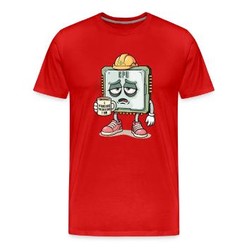CPU Character - Men's Premium Organic T-Shirt - red - Front - Damien (186cm)