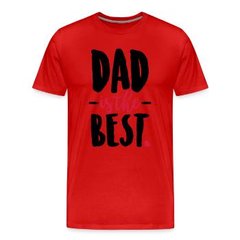 Dad is the best - Men's Premium Organic T-Shirt - red - Front - Damien (186cm)