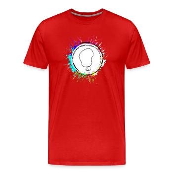 Abzeichen Icon symbol - Männer Premium Bio T-Shirt - Rot - Vorne - Damien (186cm)