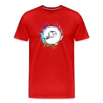 Boulanger de boulangerie - T-shirt bio Premium Homme - rouge - Devant - Damien (186cm)