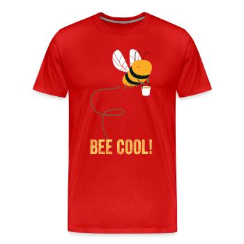 Bee Cool Plant Insekten Imkerei lustige Zitate - Männer Premium Bio T-Shirt - Rot - Vorne - Damien (186cm)