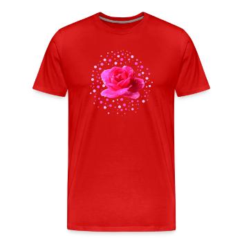 rose rose fête des mères - T-shirt bio Premium Homme - rouge - Devant - Damien (186cm)