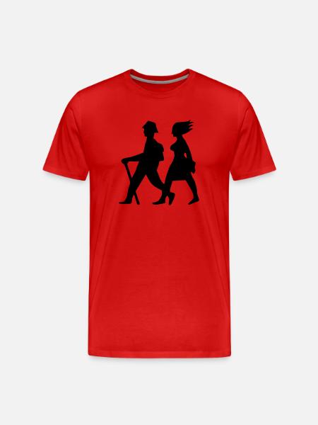 Wandern - Männer Premium Bio T-Shirt - Rot