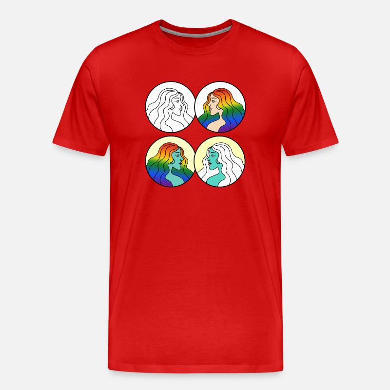 Sie - Männer Premium Bio T-Shirt - Rot