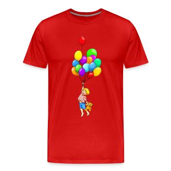 Mes ballons - T-shirt bio Premium Homme - rouge - Devant - Damien (186cm)