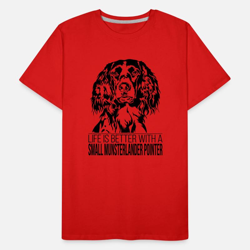 Small Munsterlander Pointer life better Wilsigns Männer Premium Bio T-Shirt