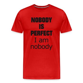 Funny Sayings Meme - Men's Premium Organic T-Shirt - red - Front - Damien (186cm)