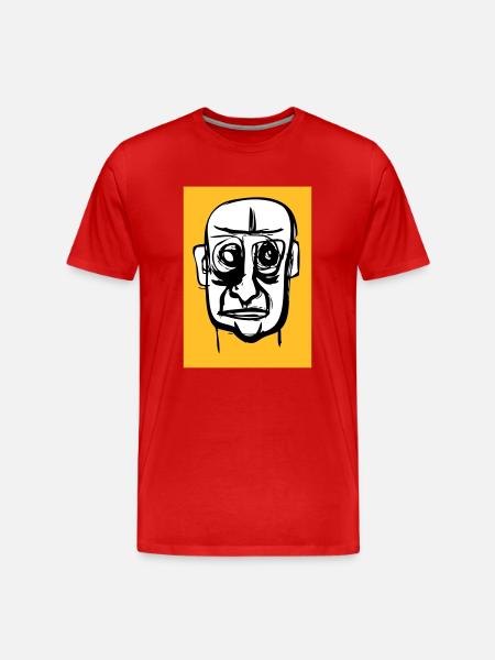 Kaput face - Men's Premium Organic T-Shirt - red