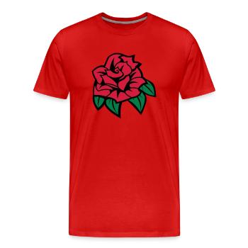 rose - T-shirt bio Premium Homme - rouge - Devant - Damien (186cm)