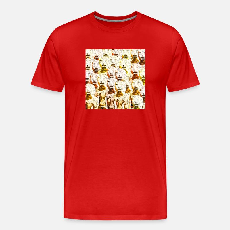 Sie sind unter uns! - Männer Premium Bio T-Shirt - Rot