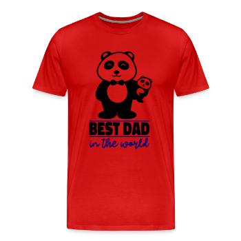 Bester Papa der Welt - Männer Premium Bio T-Shirt - Rot - Vorne - Damien (186cm)
