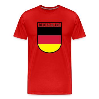 Allemagne blason 2 - T-shirt bio Premium Homme - rouge - Devant - Damien (186cm)