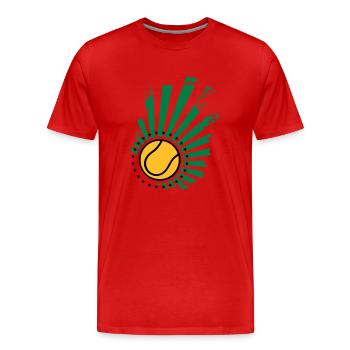 Tennis-Design (Sterne) - Männer Premium Bio T-Shirt - Rot - Vorne - Damien (186cm)