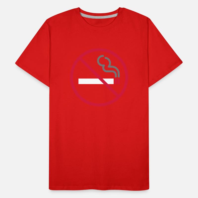 zigarette ekig mit rauch durchgestrichen Männer Premium Bio T-Shirt