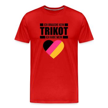Je n'ai pas besoin de maillot - Germany Fan Shirt - T-shirt bio Premium Homme - rouge - Devant - Damien (186cm)