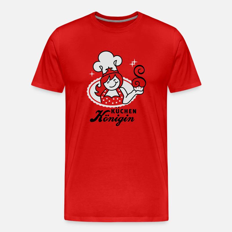Küchen Königin - kitchen queen 2C - Männer Premium Bio T-Shirt - Rot