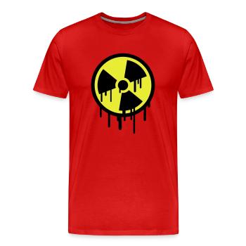 Atom Symbol Graffiti - T-shirt bio Premium Homme - rouge - Devant - Damien (186cm)