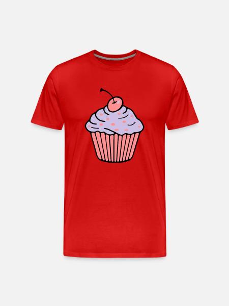 Cupcake - Men's Premium Organic T-Shirt - red