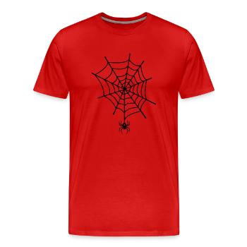 Araignée - T-shirt bio Premium Homme - rouge - Devant - Damien (186cm)