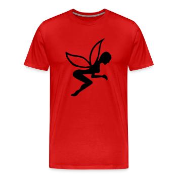 fairy tales tail fable girl fly - Men's Premium Organic T-Shirt - red - Front - Damien (186cm)