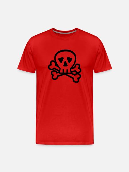 Skull - Men's Premium Organic T-Shirt - red