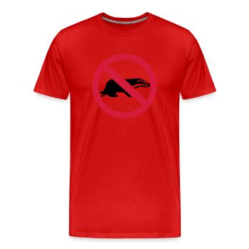 Dachs - Männer Premium Bio T-Shirt - Rot - Vorne - Damien (186cm)