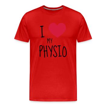 Krankengymnast / Krankengymnastin / Physio / - Männer Premium Bio T-Shirt - Rot - Vorne - Damien (186cm)