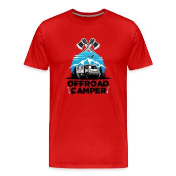 Offroad Camper camping Motorhome Motorhome WoMo - Men's Premium Organic T-Shirt - red - Front - Damien (186cm)