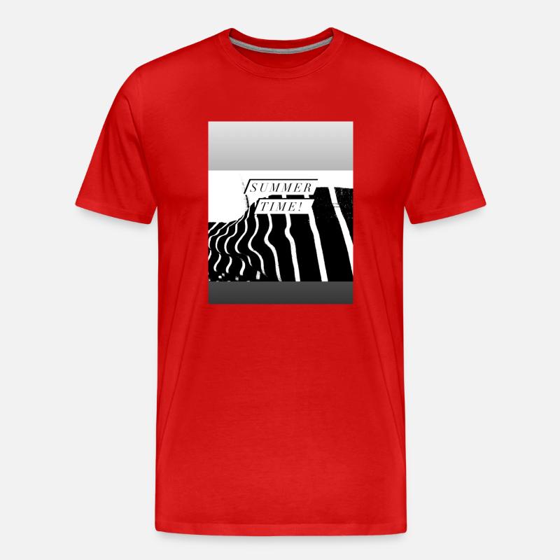 Der Sommer soll geschrien werden! - Männer Premium Bio T-Shirt - Rot