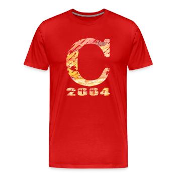 C 2004 Nom Année de naissance Cadeau - T-shirt bio Premium Homme - rouge - Devant - Damien (186cm)