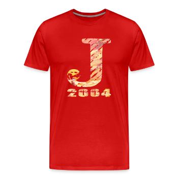 J 2004 Nom Année de naissance Cadeau - T-shirt bio Premium Homme - rouge - Devant - Damien (186cm)