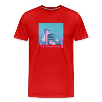 Prefabricated Building Princess - Men's Premium Organic T-Shirt - red - Front - Damien (186cm)